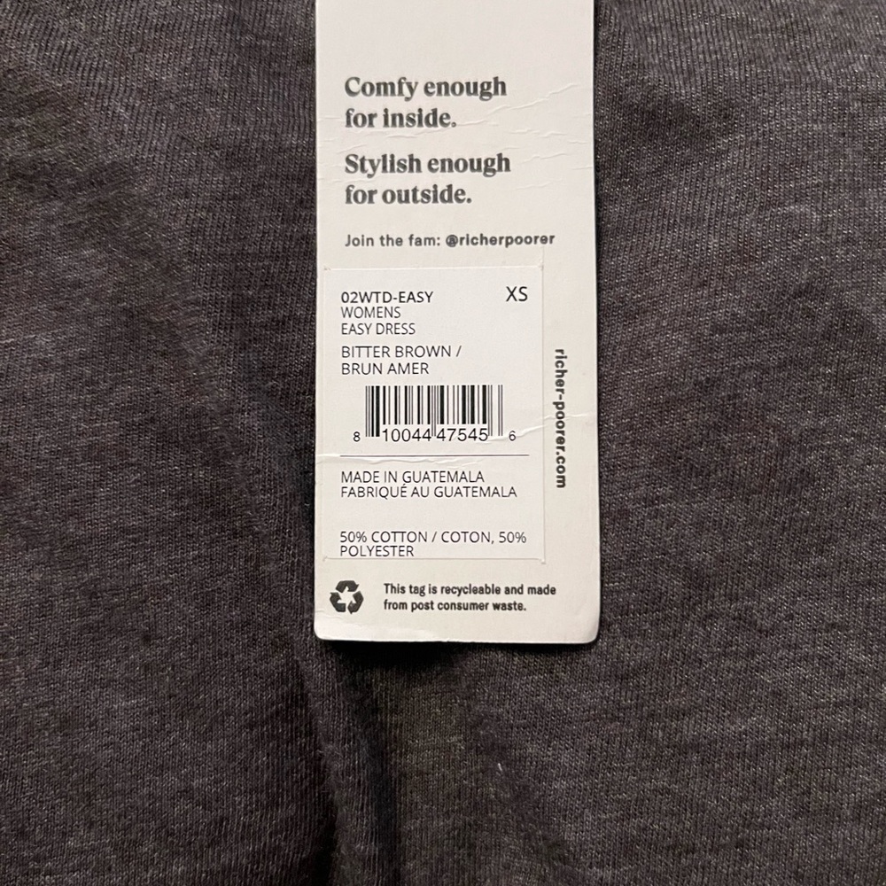 Richer or Poorer Easy Cotton Blend Tee Dress - Picture 2 of 2